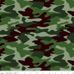 Nobody Fights Alone Camo Green - Riley Blake Designs