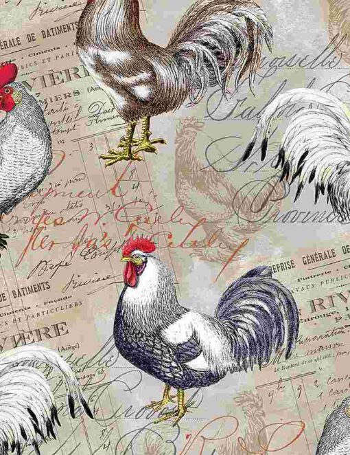 Tossed Chickens on Labels - Timeless Treasures