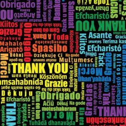 Thank You Words Multilingual - Timeless Treasures