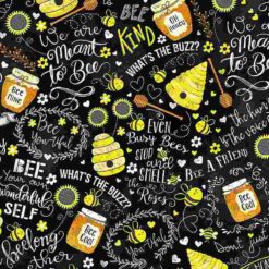 Busy Bees Chalk Words - Timeless Treasures