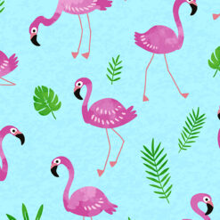 Flamingo Frenzy Turquoise - Bernatex