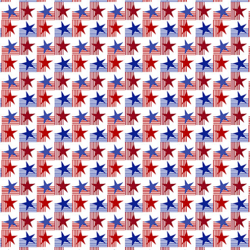 Stars and Stripes - White - Bernatex