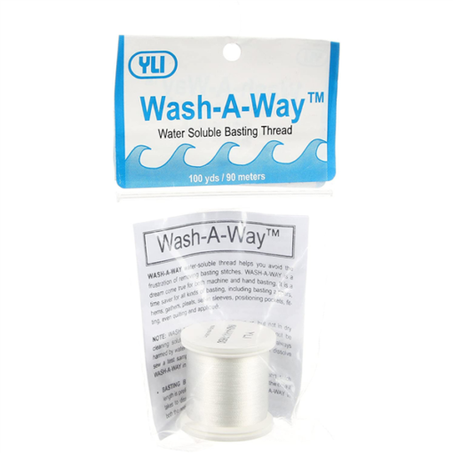 YLI Wash-A-Way Water Soluble Basting Thread Spool, 100 yd, White