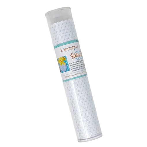 Applique Glitter Sheet – White Polka Dot