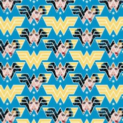 Blue Wonder Woman 1984 Face - Camelot Fabrics