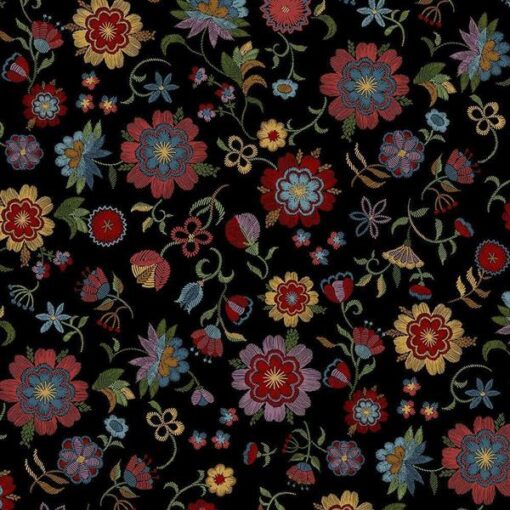 Crewel Work Black