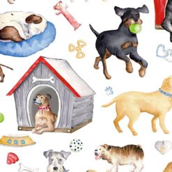 Dogs Rule White - Kansas Studio