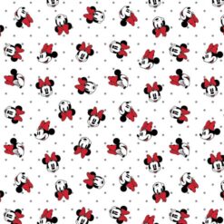 Minnie Mouse Camelot White Dot - Camelot Fabric