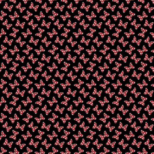 Minnie Mouse Dreaming in Dots Black - Camelot Fabric
