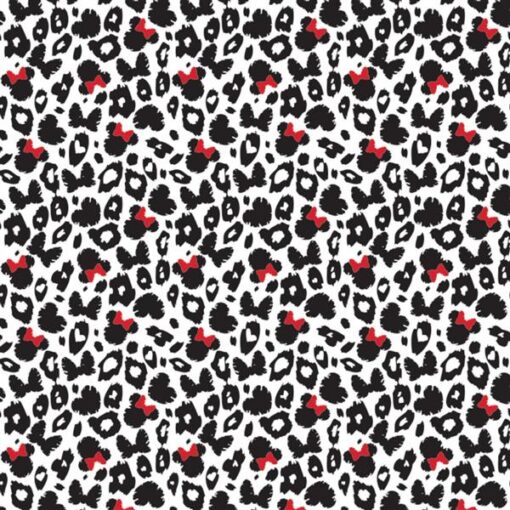 Minnie Mouse Leopard Print - Camelot Fabric