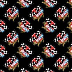 Nascar Retro Racing - Black - Camelot Fabrics