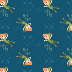 Peter Pan Let's Fly - Blue - Camelot Fabrics