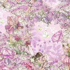 Pink Petal Flower Fairies All Over - Michael Miller Fabrics