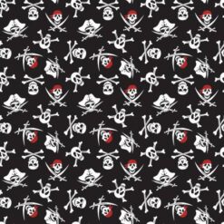 Pirate Tales Skulls Black - Riley Blake Designs