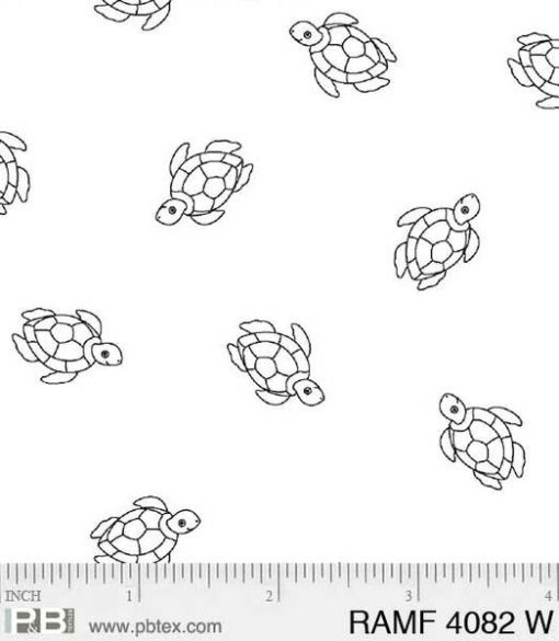 Rambling Fun - Turtles - White