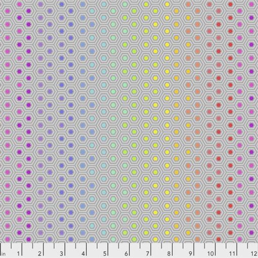 Tula Pink Hexy Rainbow Dove