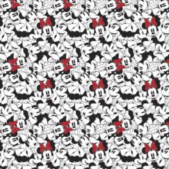 White Minnie Mouse Tossed Stack - Camelot Fabric