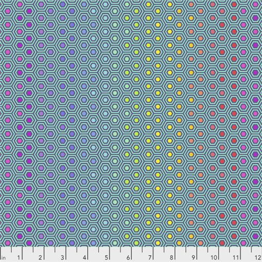 HEXY RAINBOW - PEACOCK - TULA PINK