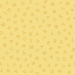 Hungry Animal Alphabet ABC Toss Lemon - Riley Blake