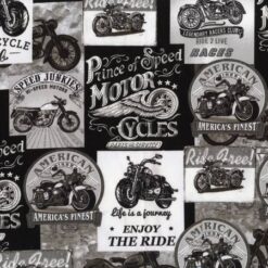 Packed Vintage Motorcycle Signs