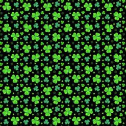Tossed Clover - Black - Henry Glass