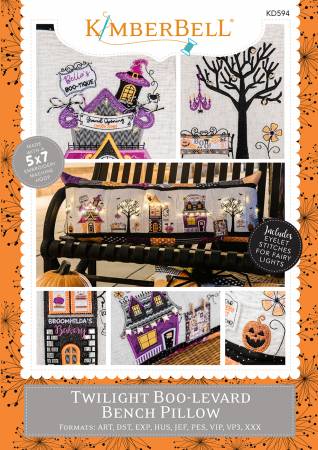 TWILIGHT BOO-LEVARD BENCH PILLOW – EMBROIDERY