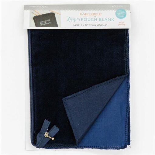 Kimberbell Zipper Pouch Blank - Navy Velveteen
