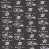 Black Baltimore Ravens Cotton 60in