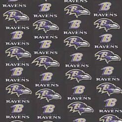 Black Baltimore Ravens Cotton 60in