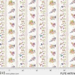 Flowers & Feathers Wide Stripe