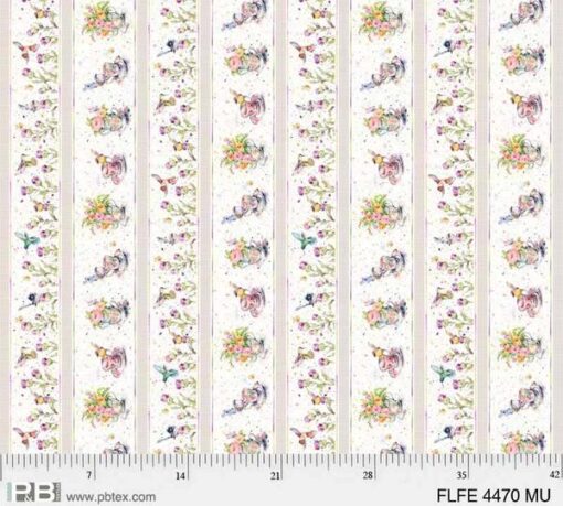 Flowers & Feathers Wide Stripe
