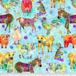 Living Farm - Colorful Farm Animals - Pattern