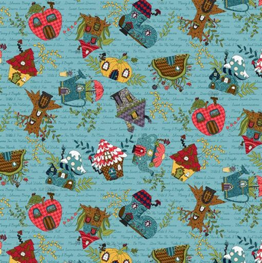 Gnome For the Holidays Tossed Allover Blue