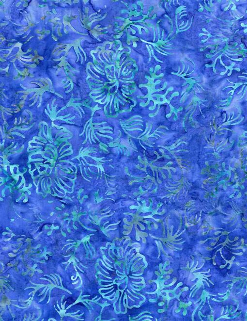 Ocean Small Doodled Foliage Batik