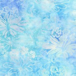 Sky Splattered Tropical Flowers Batik