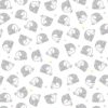 BABY ELEPHANT FLANNEL WHITE