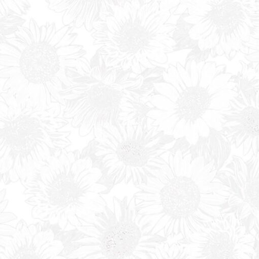 108" wide SUNFLOWER WHISPER ~ WHITE