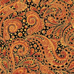 Bubble Paisley Orange