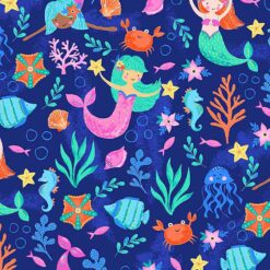 Mermaids Under the Sea Blue