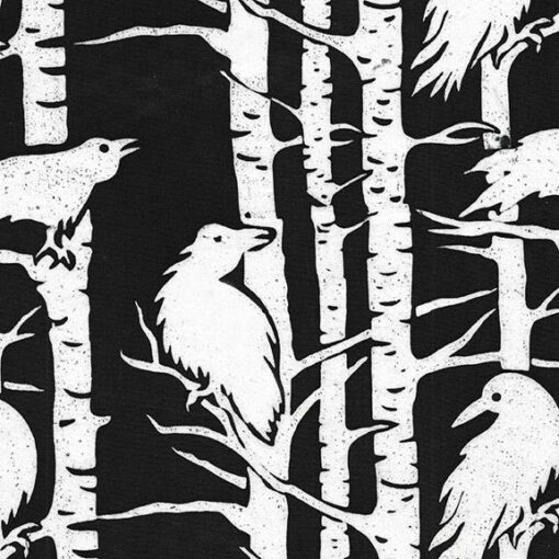 Raven on Trees - Ink