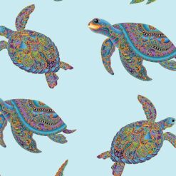 Sea Turtles Lt Turquoise/Multi
