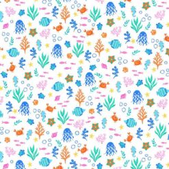 Under The Sea Creaatures White