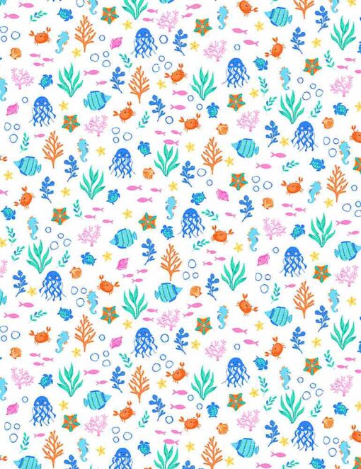 Under The Sea Creaatures White