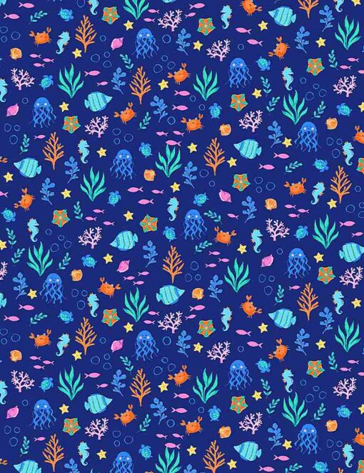 Under the Sea Creatures Blue