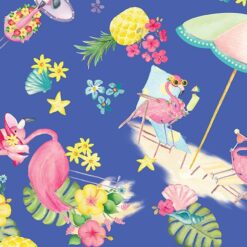 Flamingo Paradise - Medium Blue