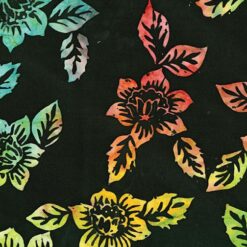 Small Hibiscus Black/Multi