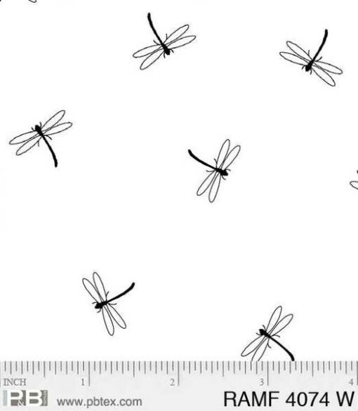 P&B Ramblings Dragonflies White/White