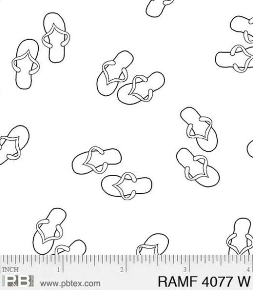 P&B Ramblings Flip Flops - White/White