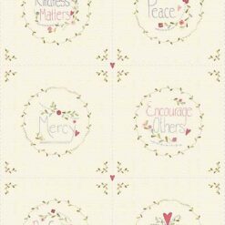 Words of Wisdom Panel 22in x 45in Cream