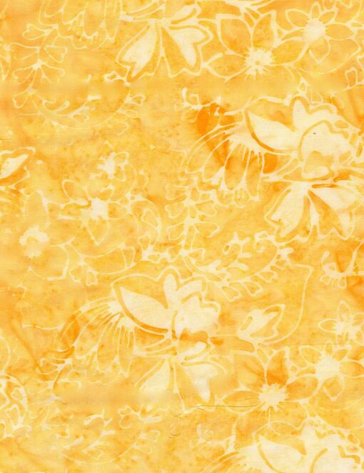 Apricot Butterfly Florals Batik - Tonga Chiffons